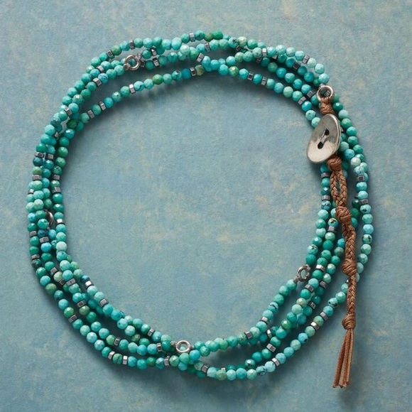 Twist and Turn Turquoise Wrap Necklace AND Bracelet by Chan Luu. Sundance - Picture 8 of 12